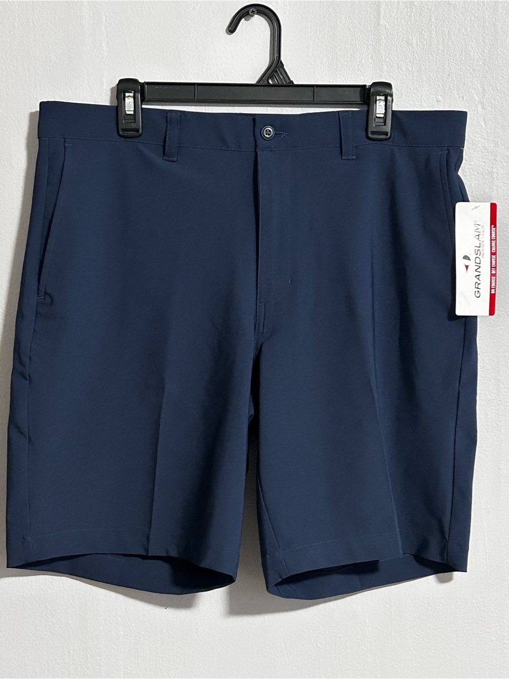 Grand Slam Navy Flat-Front Performance Shorts